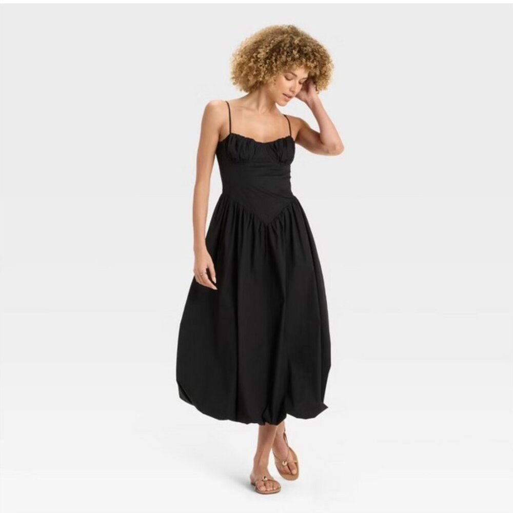 Future Collective™ - Corset Bubble Midi A-Line Dress